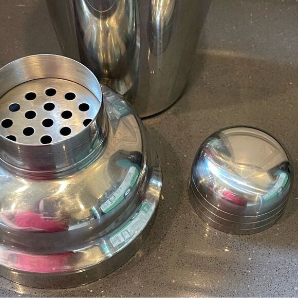Cocktail shaker chrome polish stainless steel drink mixer - Picture 4 of 6